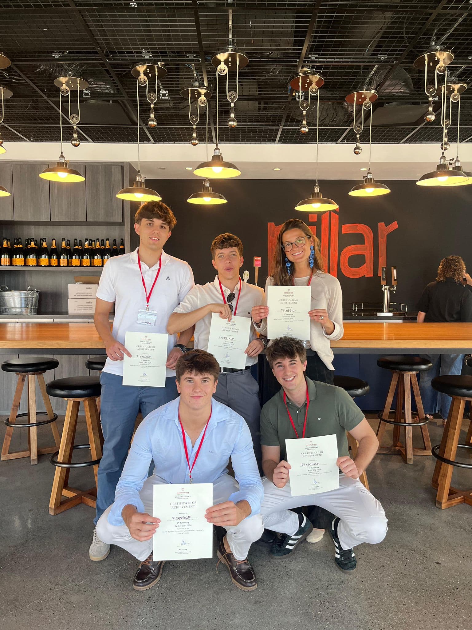 FixedGap team at Pillar VC - Harvard HSIL Global Final in Boston